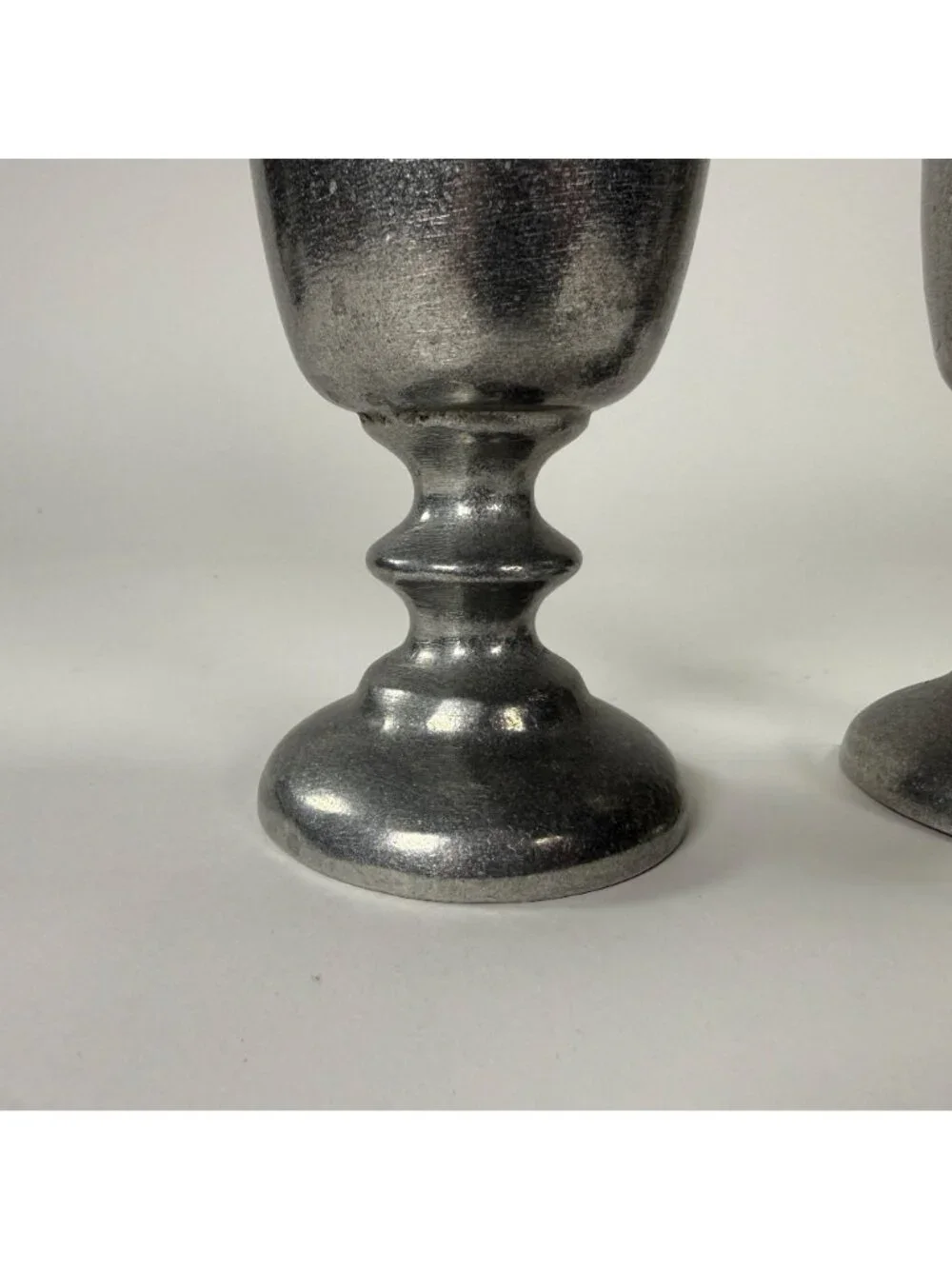 Vintage RWP Wilton Armetale Pewter Plough Tavern Wine Goblets 7”